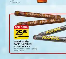 Flop DOBRÝ VÝBĚR PAPÍR NA PEČENÍ 33X40CM 20KS 33 x 40 cm | 20 ks | archy nabídka