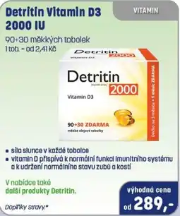 PharmaPoint Detritin Vitamin D3 nabídka