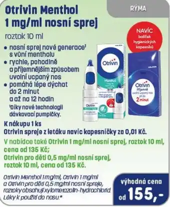 Otrivin Menthol nosní sprej