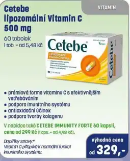 PharmaPoint Cetebe lipozomální Vitamin C 500 mg nabídka