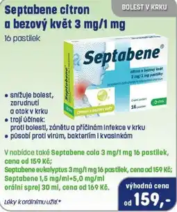 PharmaPoint Septabene citron a bezový květ 3 mg/1 mg nabídka