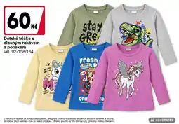 Woolworth Dětské tričko s dlouhým rukávem a potiskem nabídka