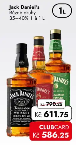 TRAVEL FREE Jack Daniel's různé druhy nabídka