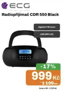 Expert ECG radiopřijímač cdr 550 black nabídka