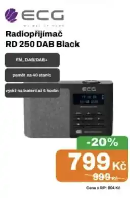 Expert Ecg radioprijímač rd 250 dab black nabídka