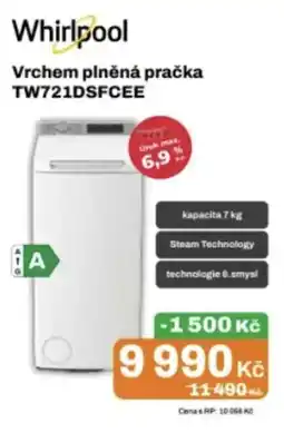 Expert Whirlpool vrchem plněná pračka TW721DSFCEE nabídka