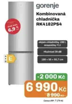 Expert gorenje kombinovaná chladnička rk4182ps4 nabídka