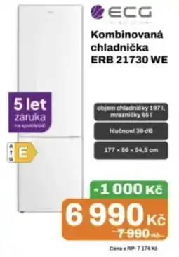 Expert Ecg kombinovaná chladnička erb 21730 we nabídka