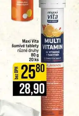 Jip Maxi Vita šumivé tablety různé druhy 80 g 20 nabídka