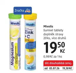 dm drogerie Mivolis šumivé tablety doplňek stravy nabídka