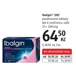 dm drogerie Ibalgin 200 potahované tablety nabídka