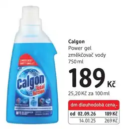 dm drogerie Calgon Power gel změkčovač vody nabídka