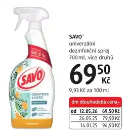 dm drogerie Savo univerzální dezinfekční sprej nabídka