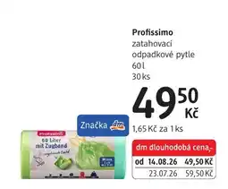 dm drogerie Profissimo zatahovací odpadkové pytle nabídka
