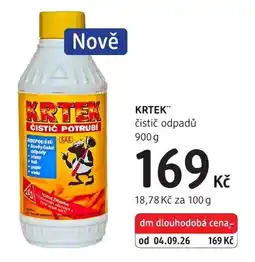 dm drogerie Krtek čisticí potrubí nabídka