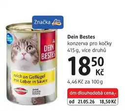 dm drogerie Dein Bestes konzerva pro kočky nabídka
