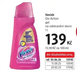 dm drogerie Vanish Oxi Action gel na odstranění skvrn nabídka