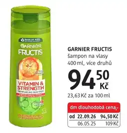 dm drogerie Garnier fructis šampon na vlasy nabídka