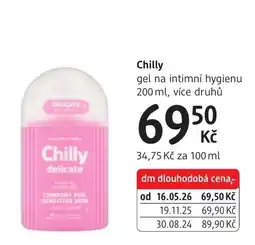 dm drogerie Chilly gel na intimní hygienu nabídka