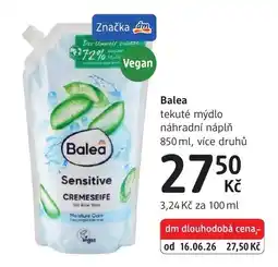 dm drogerie Balea tekuté mýdlo náhradní náplň nabídka