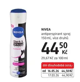 dm drogerie Nivea antiperspirant sprej nabídka