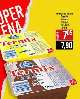 Jip Mlékárna Kunín Termix kakao vanilka pistácie nabídka