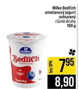 Jip Milko Bedřich smetanový jogurt ochucený různé druhy nabídka