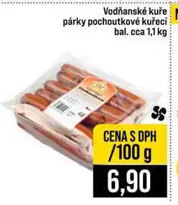 Jip Vodňanské kuře párky pochoutkové kuřecí bal. cca 1,1 kg 100g nabídka