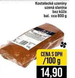 Jip Kostelecké uzeniny uzená slanina bez kůže bal. cca nabídka