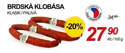 ZEMAN Brdska klobasa klasik / paliva nabídka