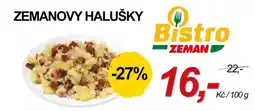 ZEMAN Bistro Zeman zemanovy halusky nabídka