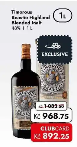 TRAVEL FREE Timorous Beastie Highland Blended Malt 48% nabídka