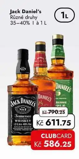 TRAVEL FREE Jack Daniel's Různé druhy 35-40% nabídka