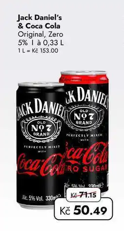 TRAVEL FREE Jack Daniel's & Coca Cola Original, Zero 5% nabídka