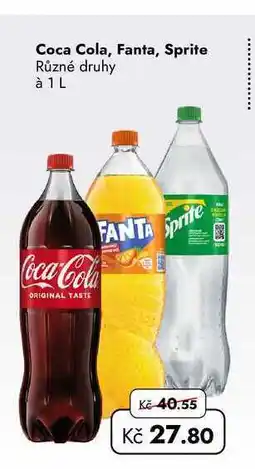 TRAVEL FREE Coca Cola, Fanta, Sprite nabídka