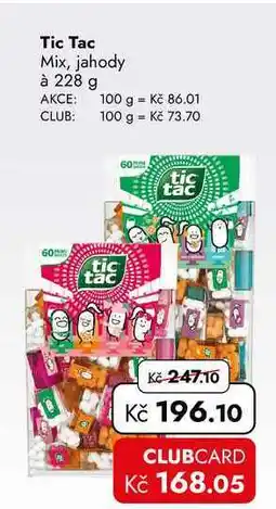 TRAVEL FREE Tic Tac Mix, jahody à nabídka