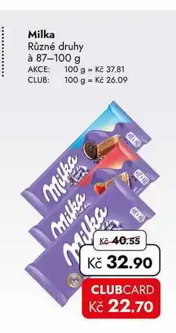 TRAVEL FREE Milka Různé druhy à nabídka