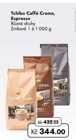 TRAVEL FREE Tchibo Caffé Crema, Espresso nabídka