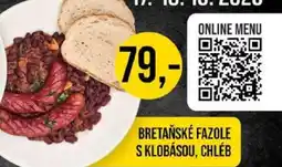 Jip Bretaňské fazole s klobáskou, chléb nabídka
