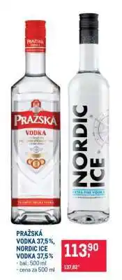 Makro PRAŽSKÁ VODKA 37,5 %, NORDIC ICE VODKA 37,5 % nabídka