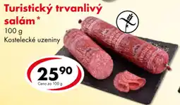 CBA Kostelecké uzeniny turistický trvanlivý salám nabídka