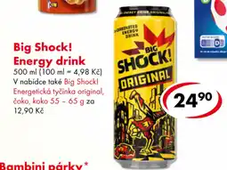 CBA Big Shock! Energy drink nabídka