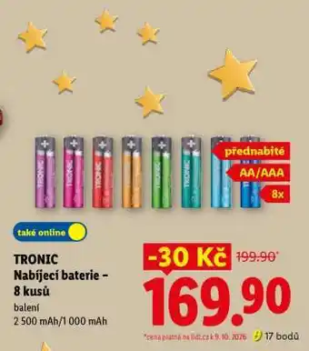 TRONIC Nabíjecí baterie – 8 kusů