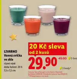 Lidl Livarno Vonná svíčka ve skle nabídka