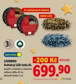 Lidl LIVARNO Světelný LED řetěz XL nabídka