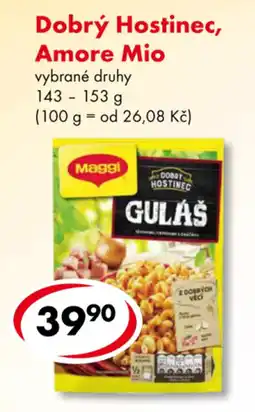 CBA Maggi Dobrý Hostinec, Amore Mio Gulaš nabídka