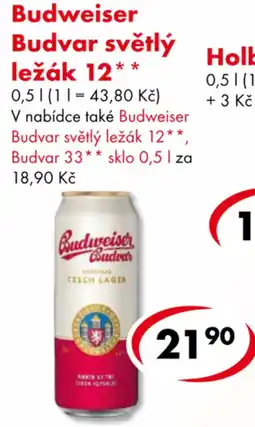 CBA Budweiser Budvar světlý ležák 12 nabídka