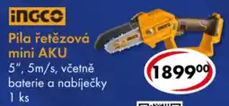 CBA ingco pila řetězová mini aku nabídka