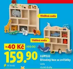 Lidl LUPILU Dřevěný box se zvířátky nabídka