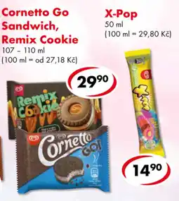 CBA Cornetto Go Sandwich, Remix Cookie nabídka